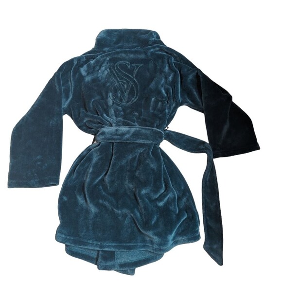 🛍️Victoria Secret Emerald Green Plush Bathrobe Size M/L - Picture 2 of 3